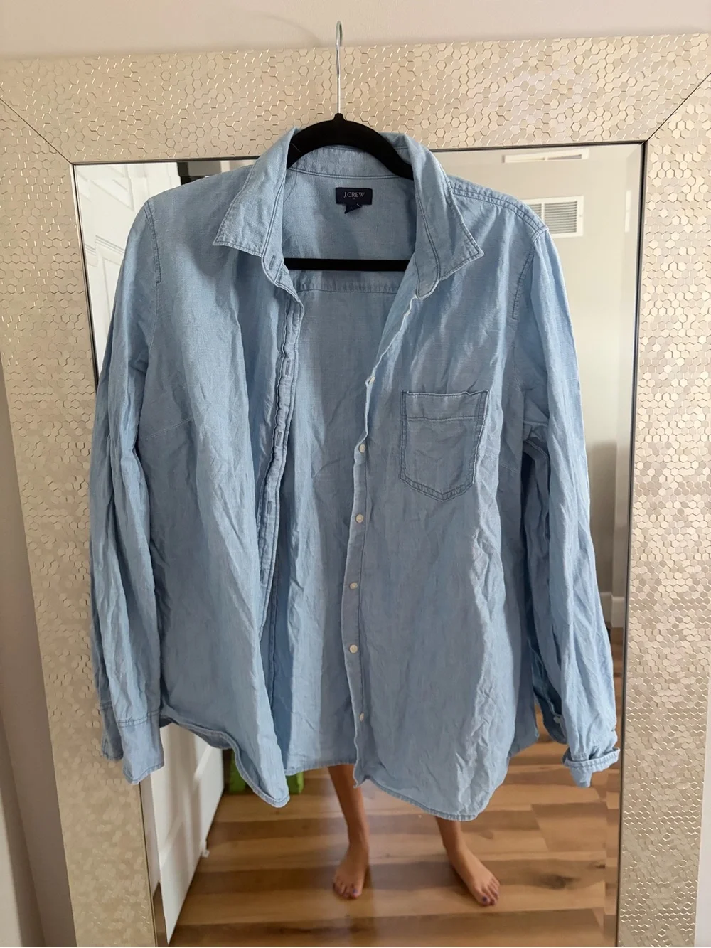 J. Crew Light Blue Chambray Button-Down Shirt